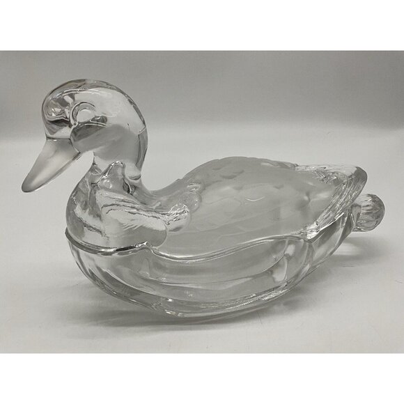Hand Cut Led Crystal Duck Covered Dish, Made in West Germany Crystal Clear Ind. - Picture 8 of 16